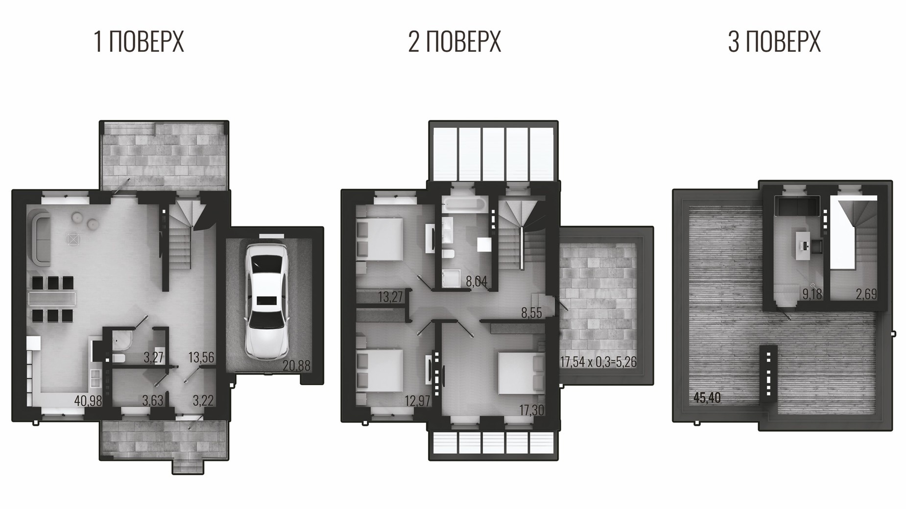 Планування дуплекса в КМ Smaragd town 162.79 м², фото 762195