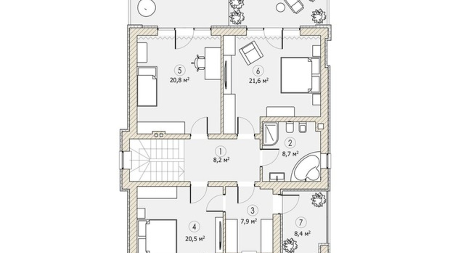 Планировка коттеджа в КГ Full House 240 м², фото 764906