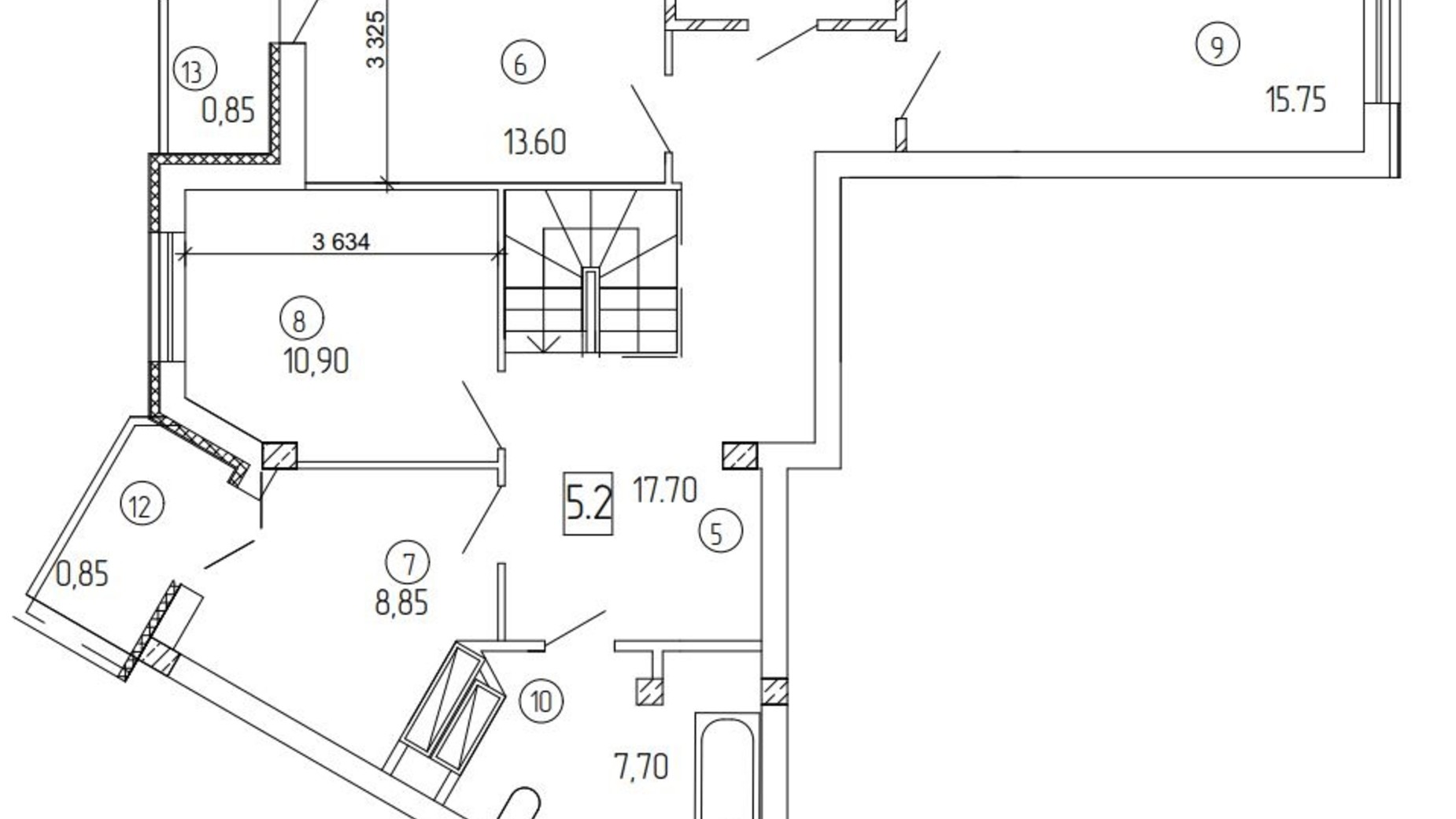 Планировка много­уровневой квартиры в ЖК Family & Friends 117.49 м², фото 766499