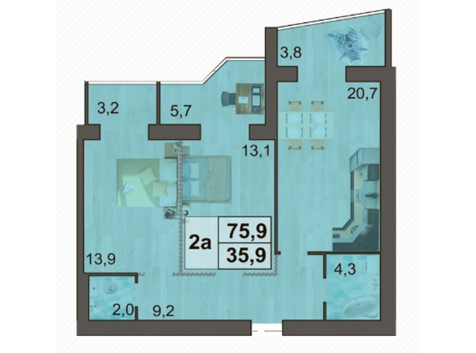 ЖК River Park планування 30 ЖК River Park планування 30