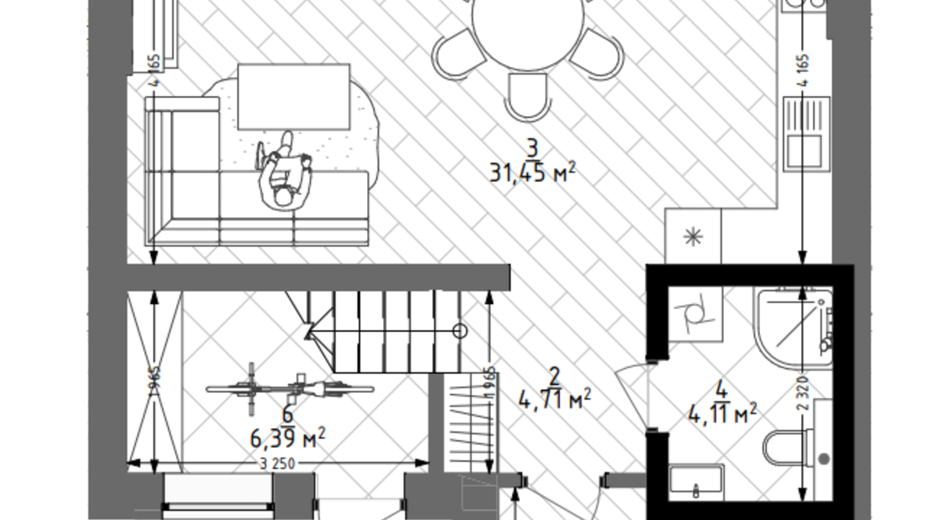 Планування таунхауса в КМ Lagom 126 м², фото 768443