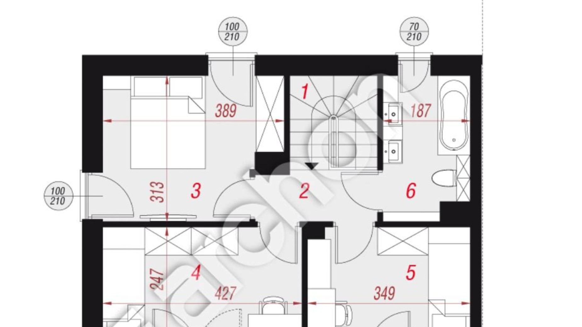 Планування котеджу в КМ Family House 90 м², фото 769686