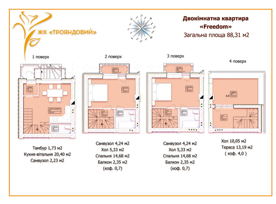 ЖК Трояндовий планування 31 ЖК Трояндовий планування 31