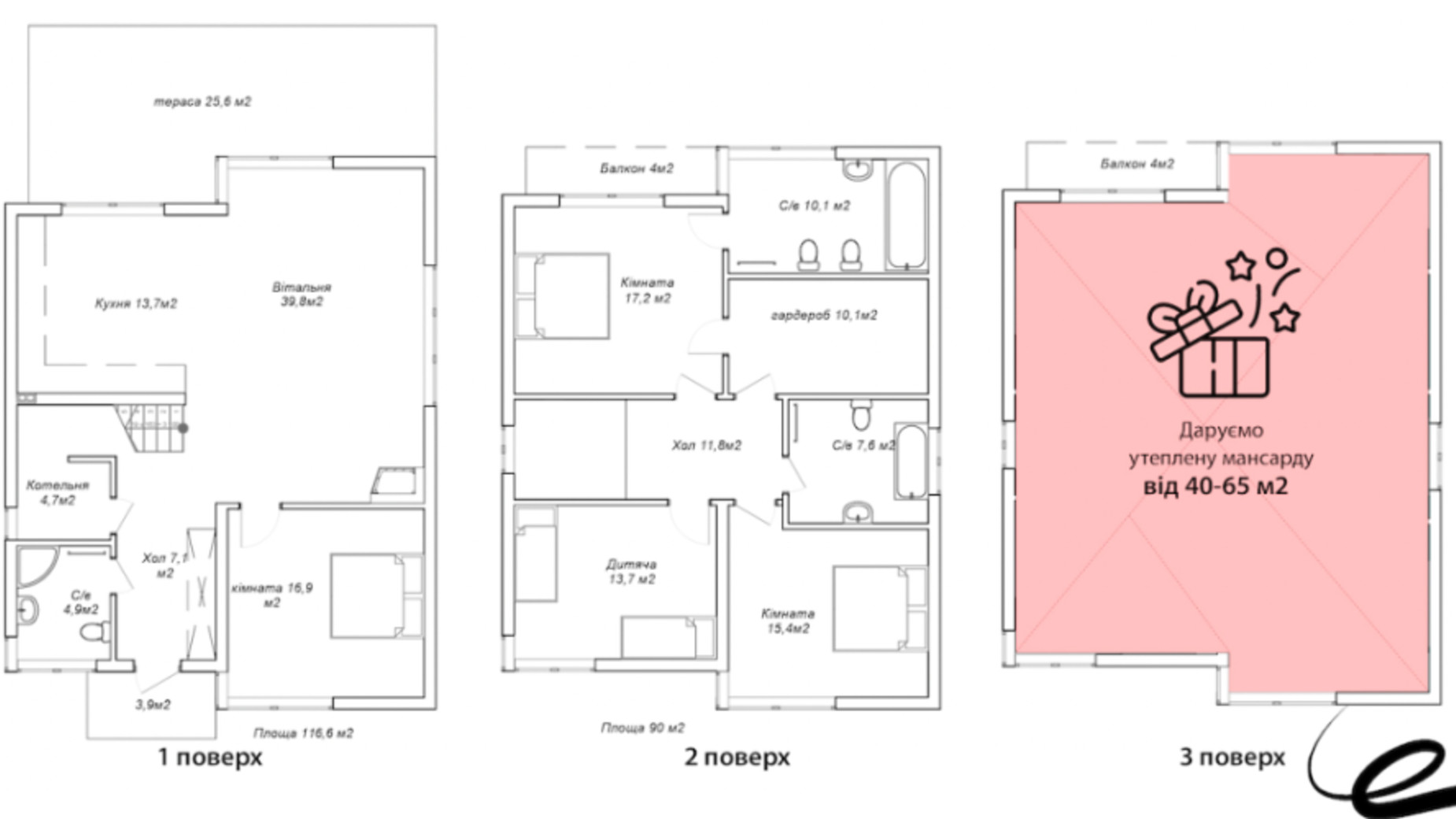 Планировка коттеджа в КГ Новая Ходосовка 246 м², фото 772803