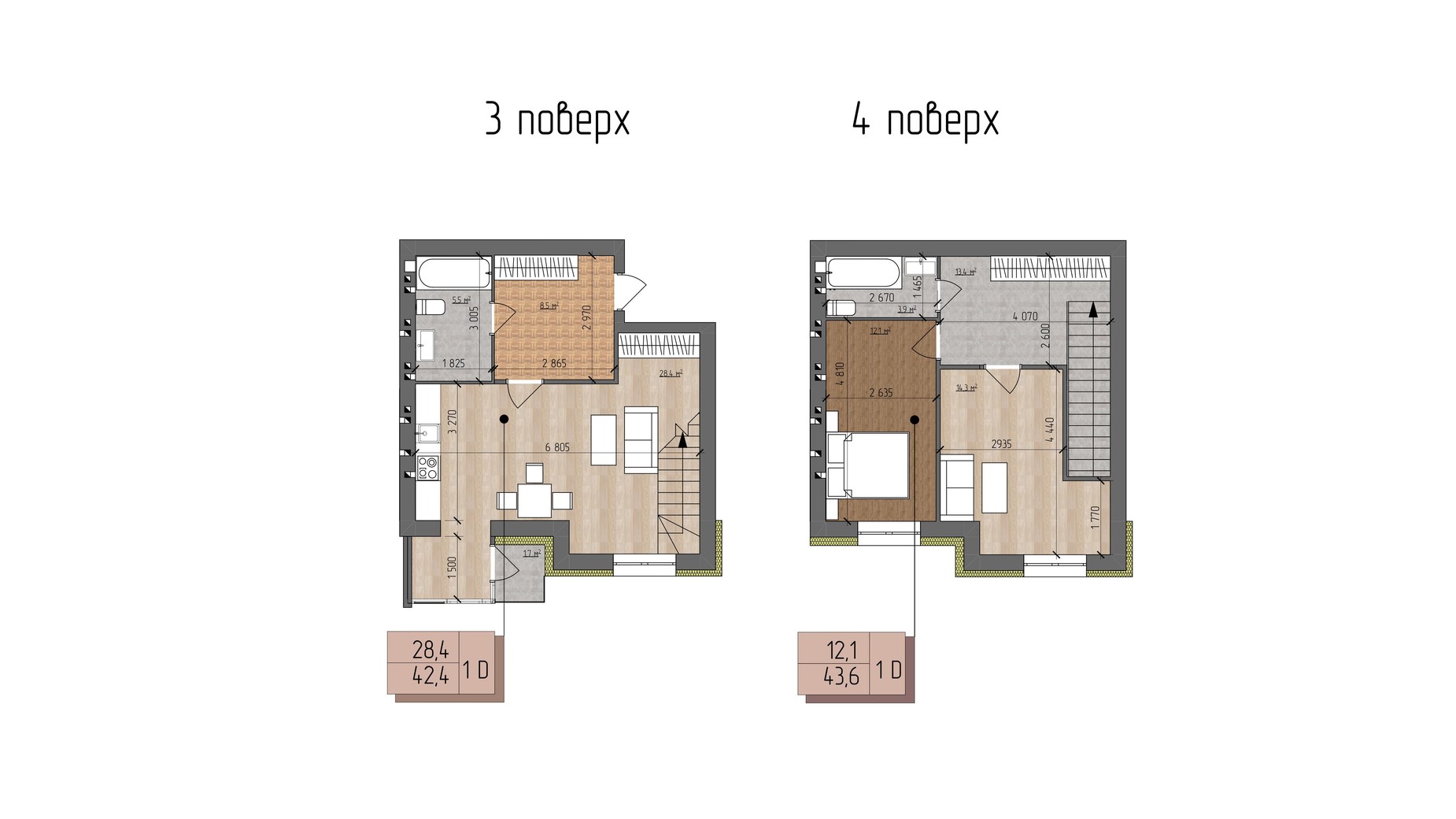 Планировка много­уровневой квартиры в ЖК Nova Koreя 86 м², фото 782464