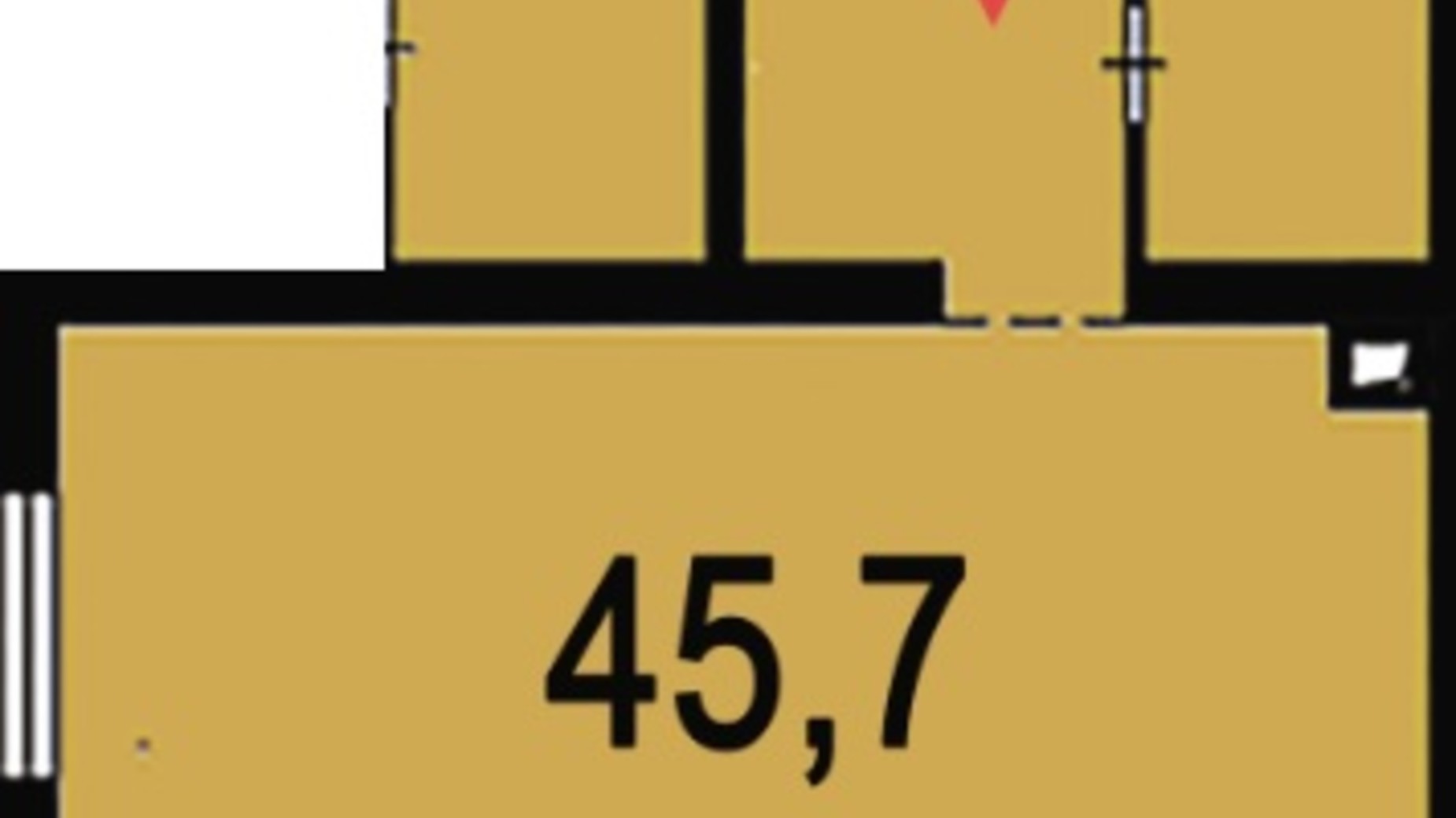 Планировка 1-комнатной квартиры в ЖК Венский дом 45.7 м², фото 78266