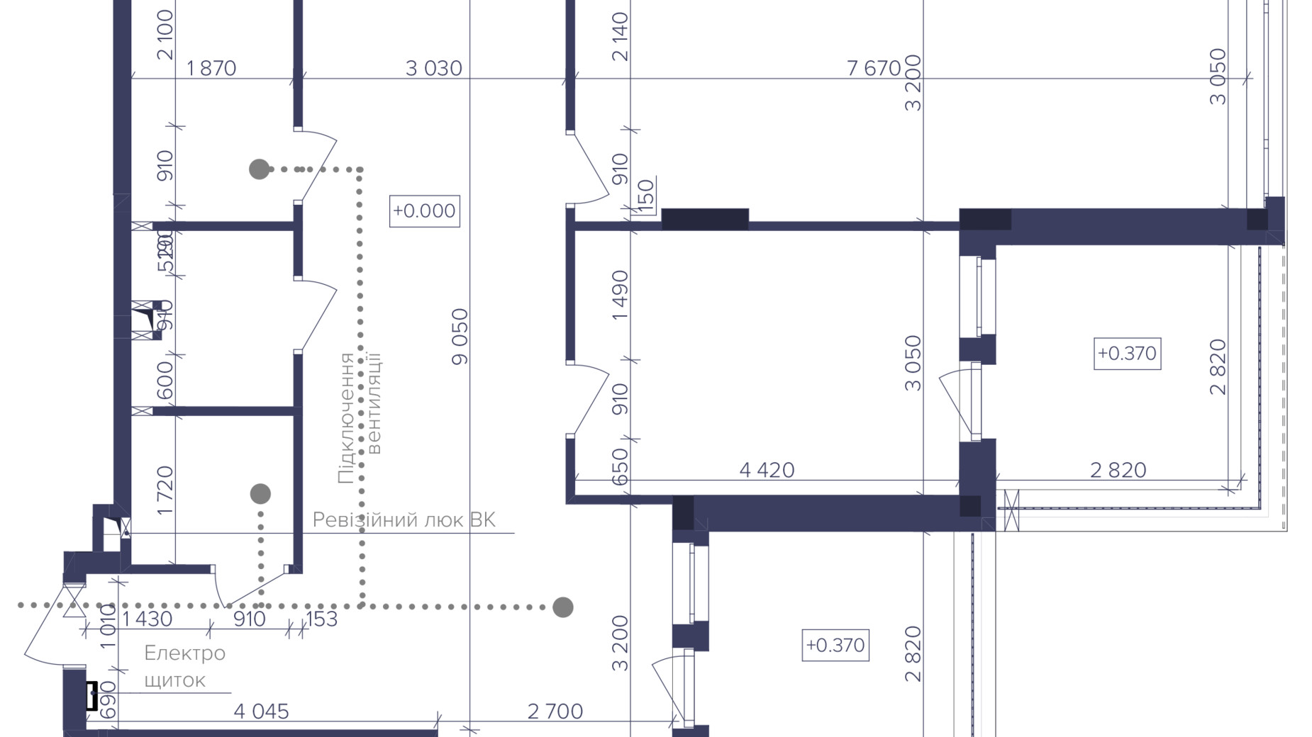 Планування 2-кімнатної квартири в ЖК Dnipro Island 91.85 м², фото 783639