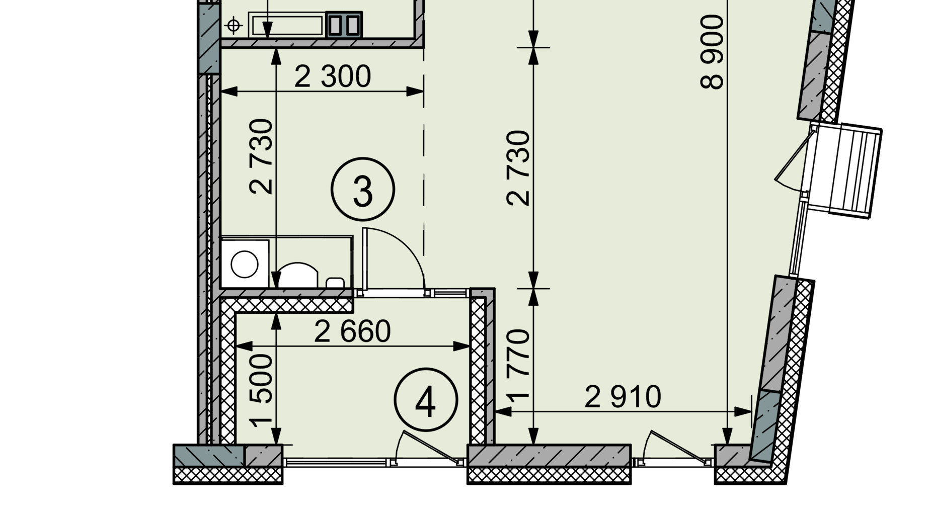 Планування 1-кімнатної квартири в ЖК Sense City 58.8 м², фото 790195