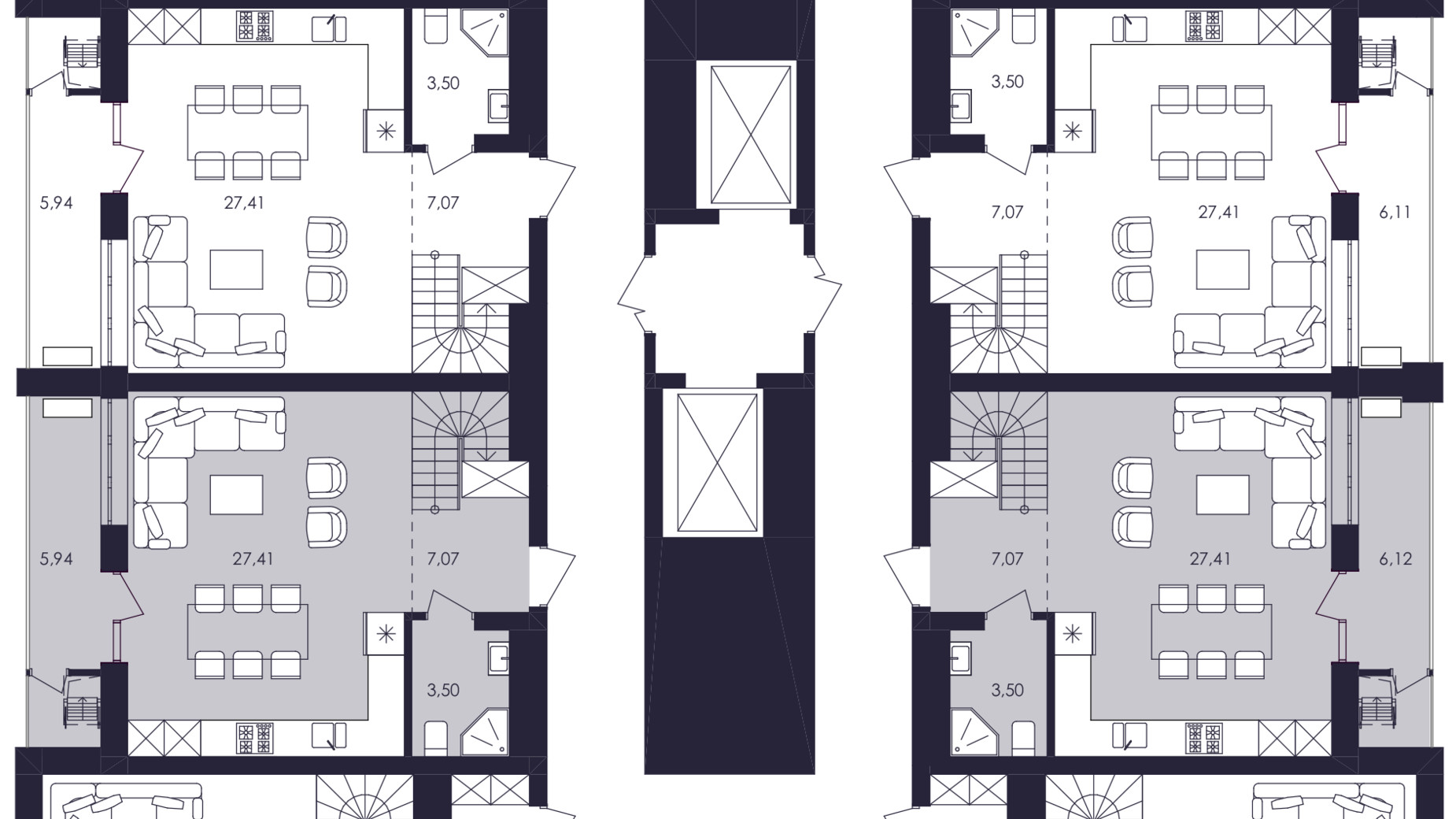 Планування 2-кімнатної квартири в ЖК Avalon Up 90 м², фото 792452