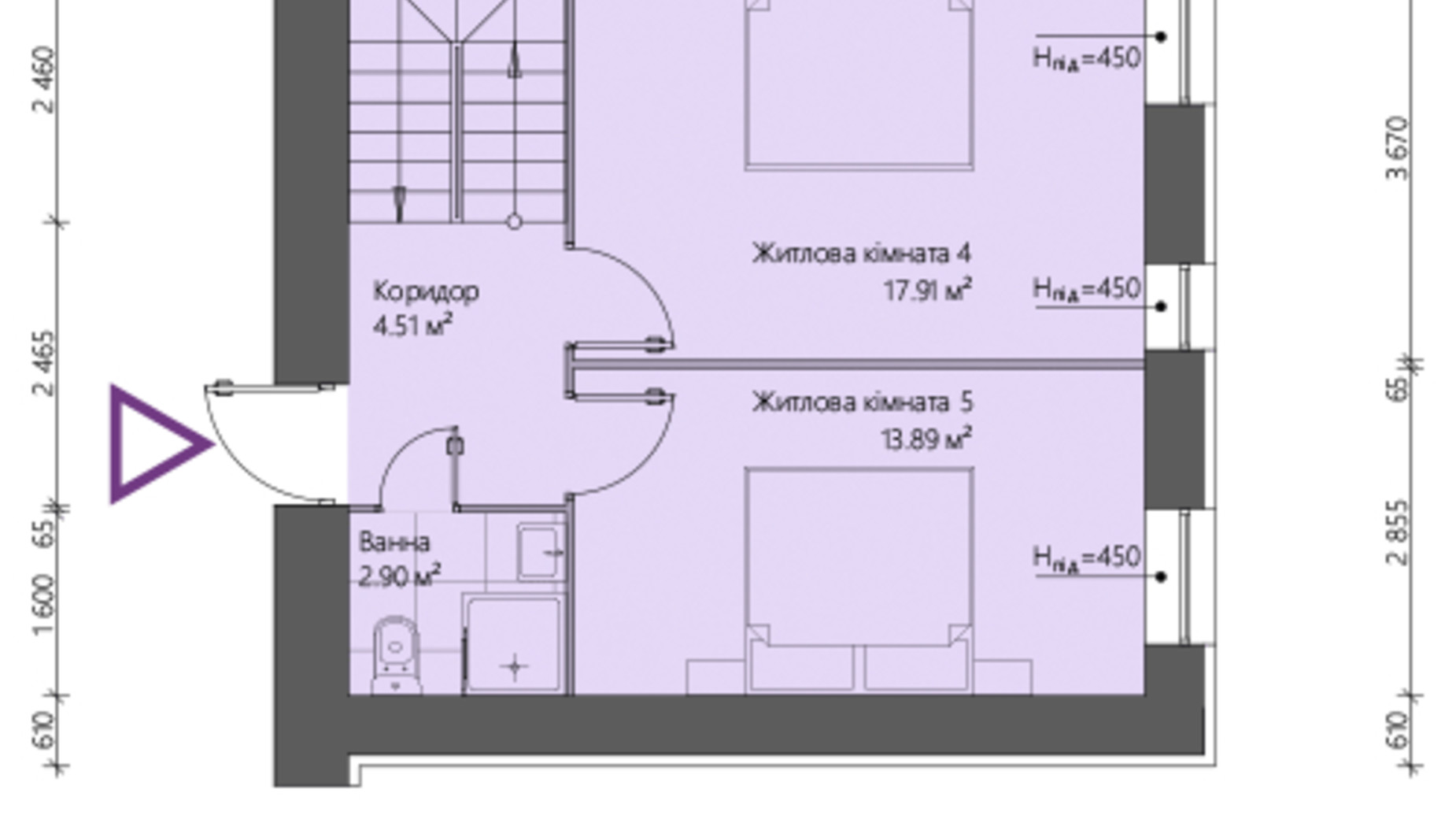 Планування 5-кімнатної квартири в ЖК на Стрийській 160.22 м², фото 792632