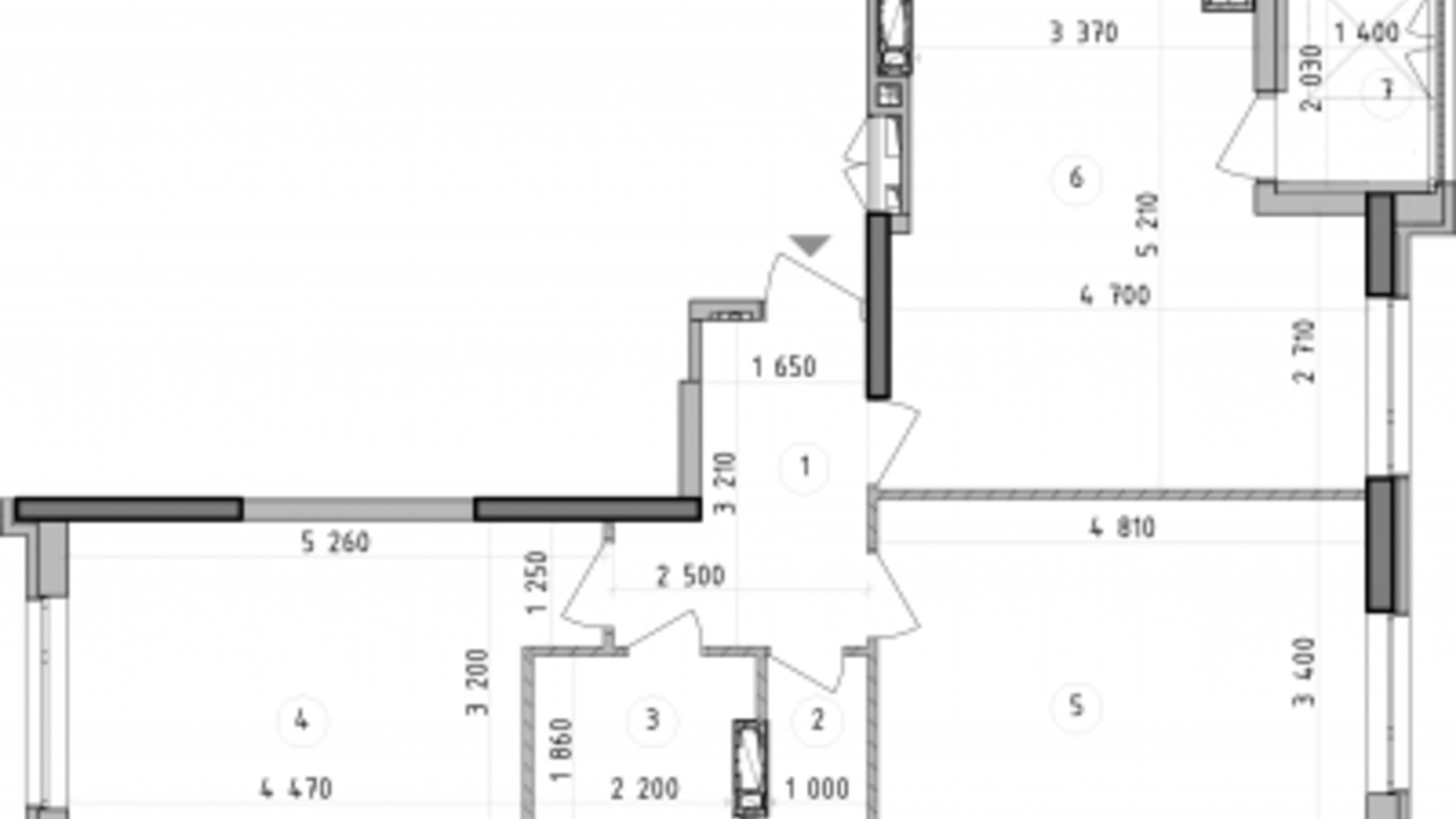 Планування 2-кімнатної квартири в ЖК Оптимісто 67.63 м², фото 793236