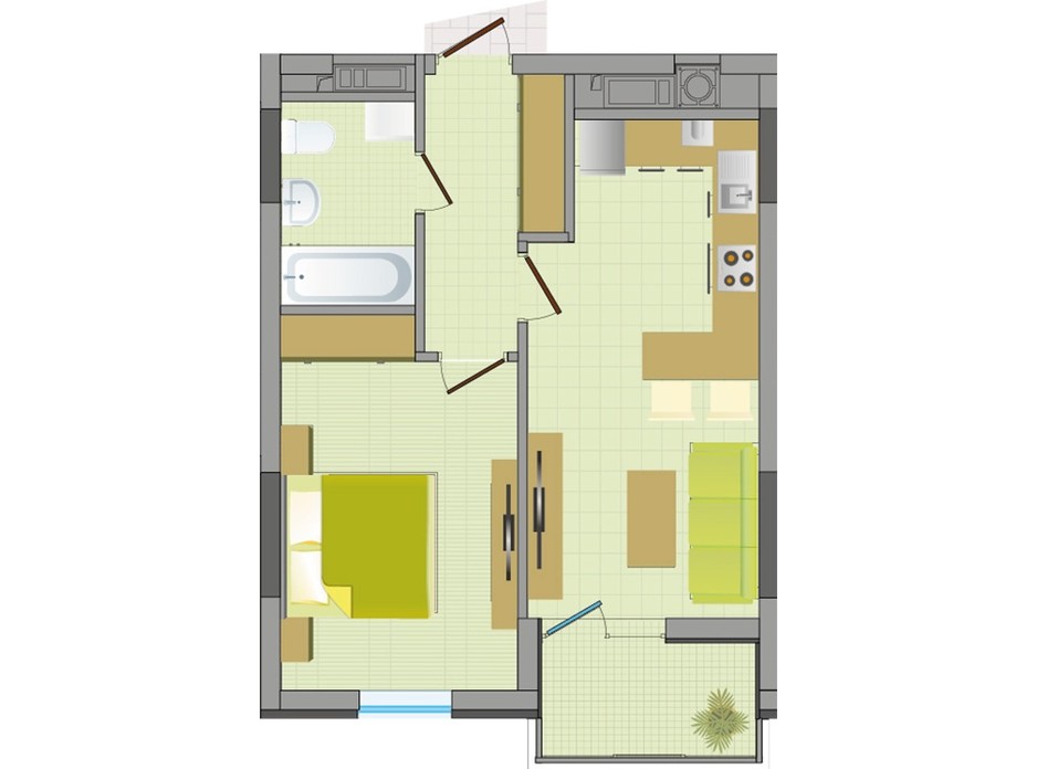 ЖК Greenville House планировка 10 ЖК Greenville House планировка 10