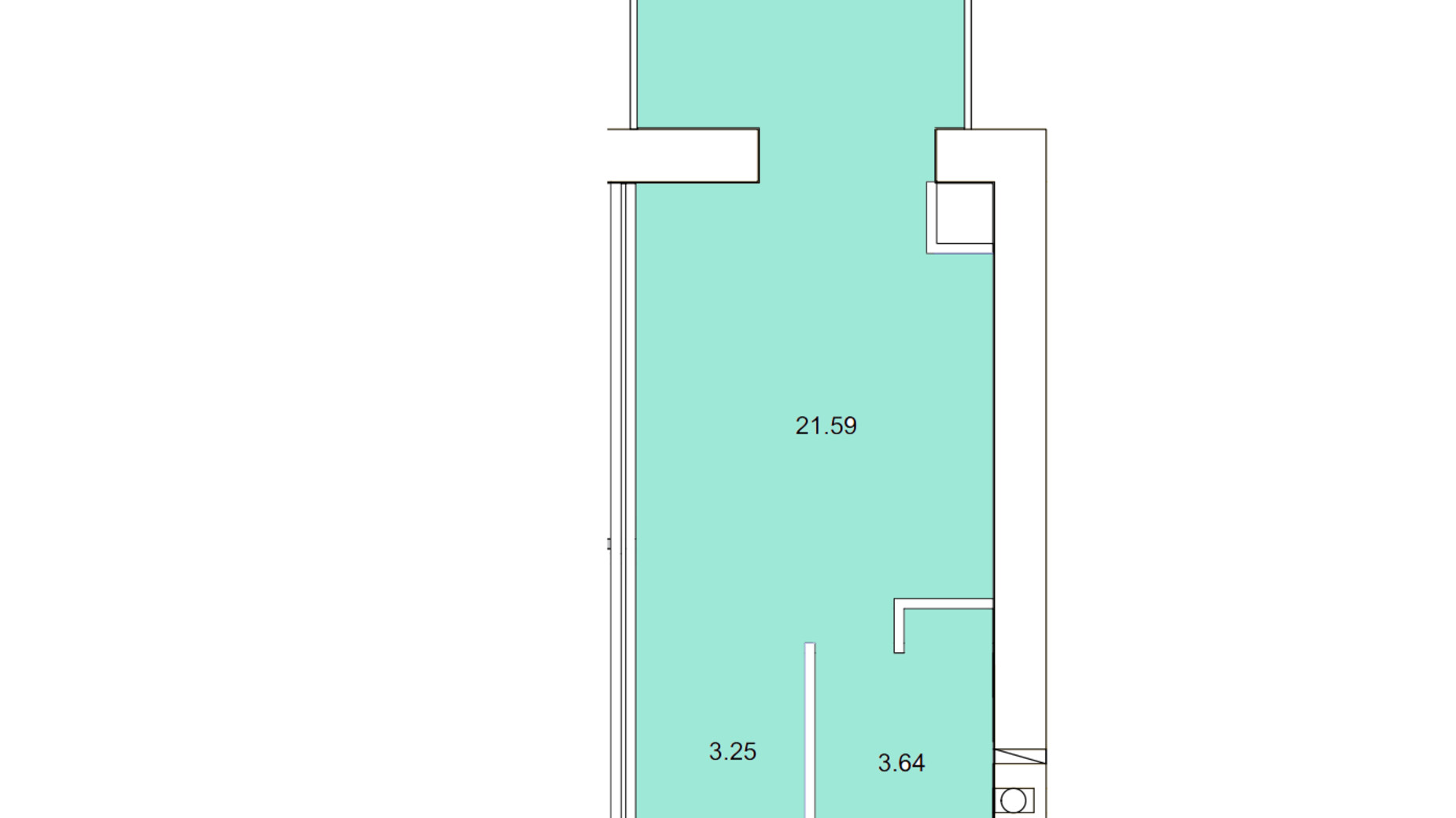 Планування 1-кімнатної квартири в ЖК на Шептицького 28.48 м², фото 797151