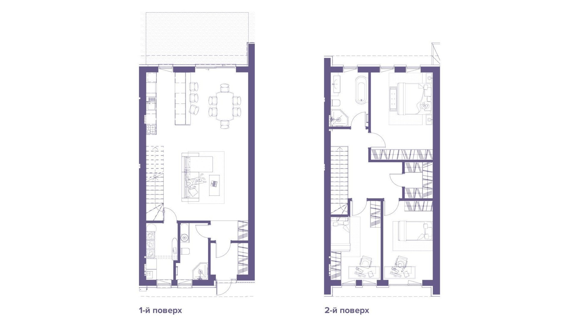 Планування таунхауса в Таунхаус 4 Lines 144.29 м², фото 801424