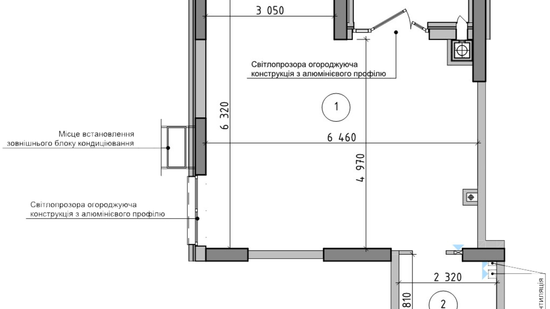 Планировка помещения в ЖК Оптимісто 44.77 м², фото 804381