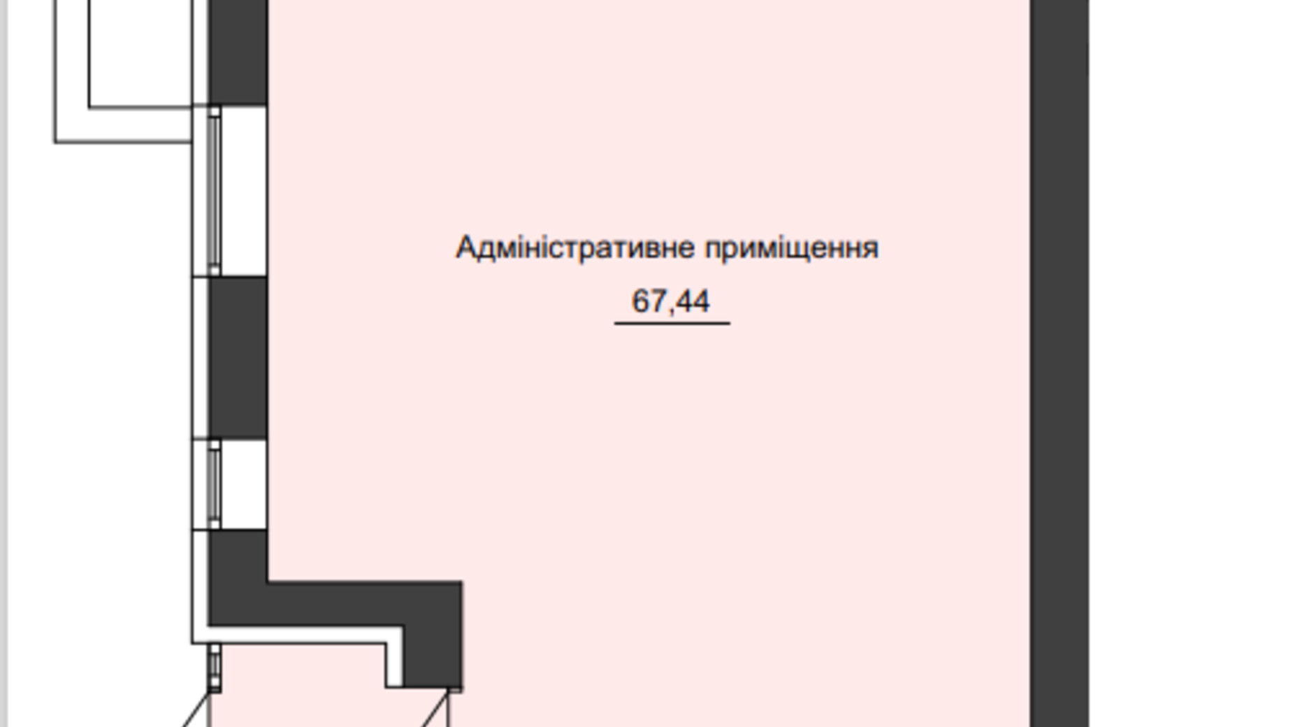 Планировка торгового помещения в ЖК Андріївський 75.22 м², фото 807655