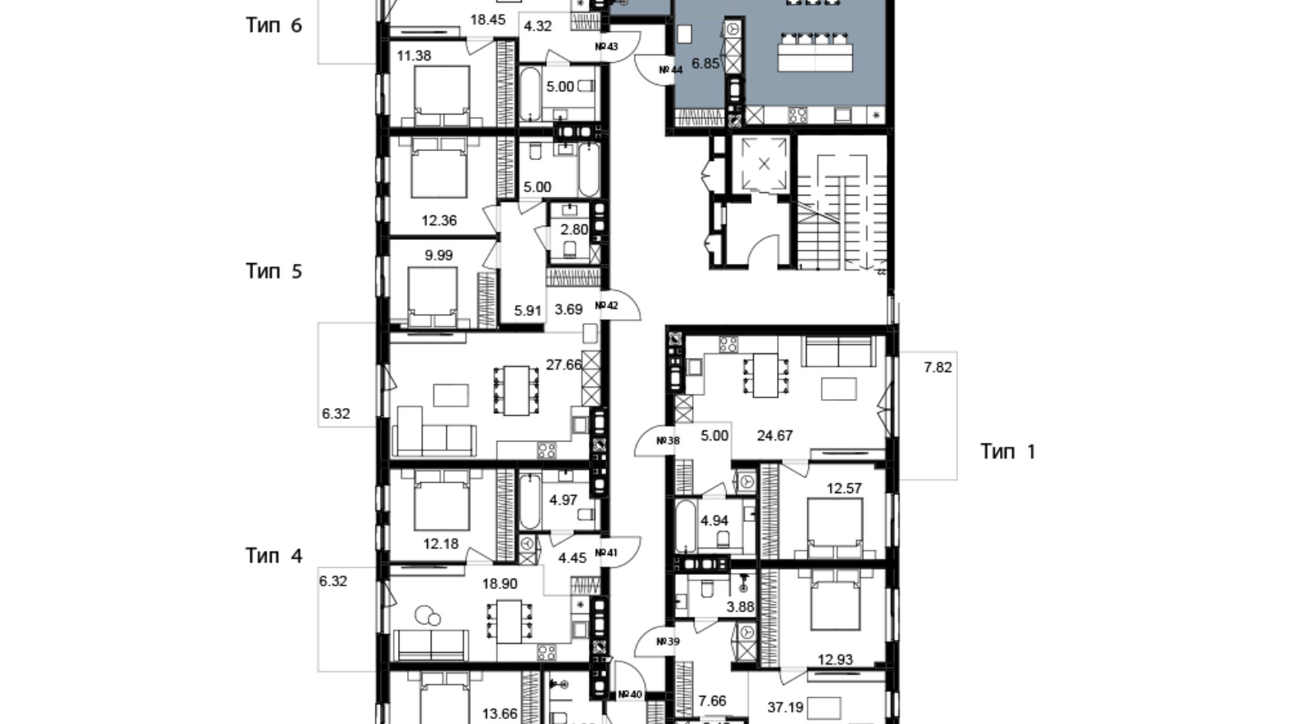 Планування 3-кімнатної квартири в ЖК Avalon Magnolia 117 м², фото 808033