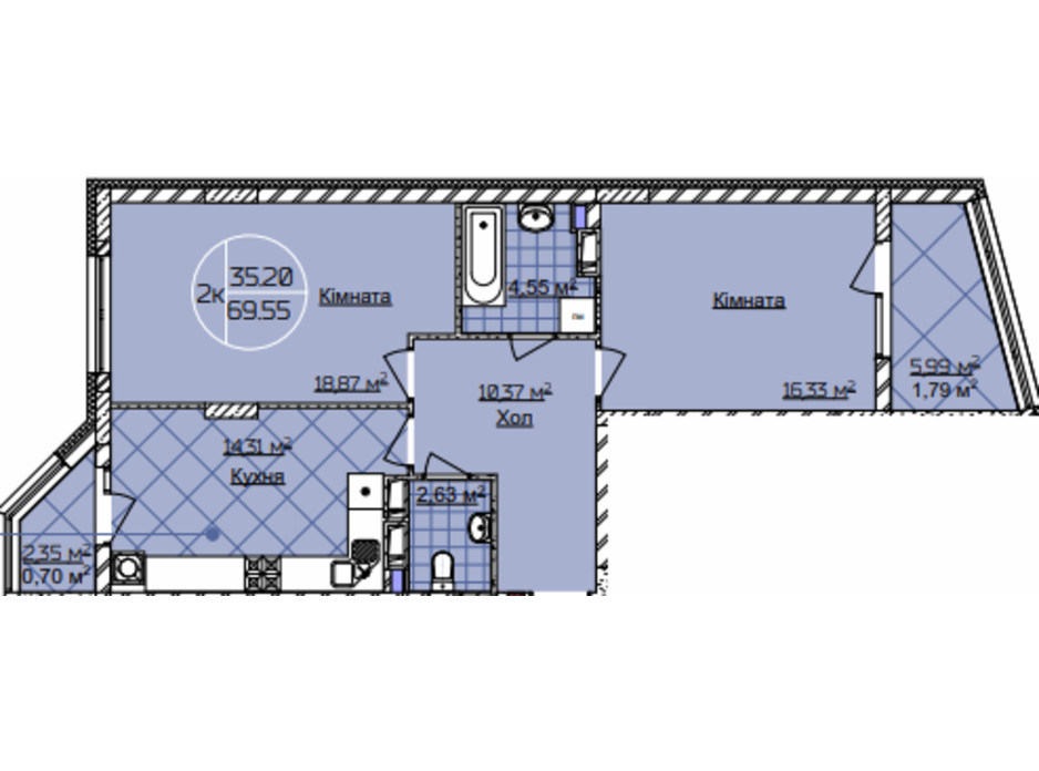 ЖК Imperial Park Avenue планировка 19 ЖК Imperial Park Avenue планировка 19