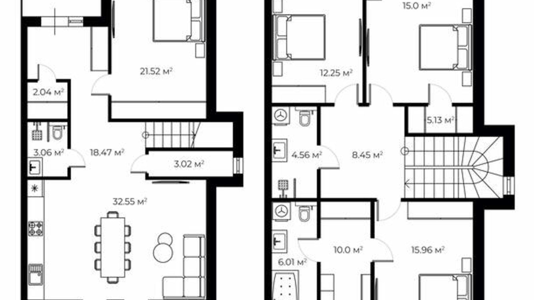 Планування таунхауса в Таунхаус Слов'янський 166 м², фото 809736