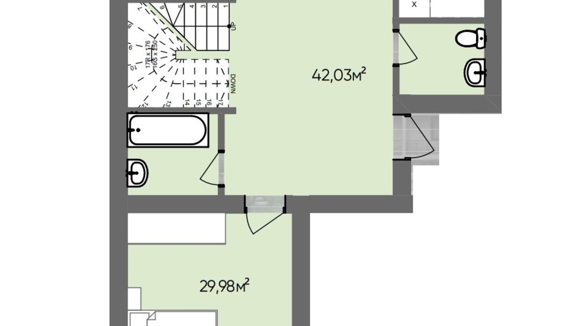 Планування багато­рівневої квартири в ЖК Браво 229.08 м², фото 812182