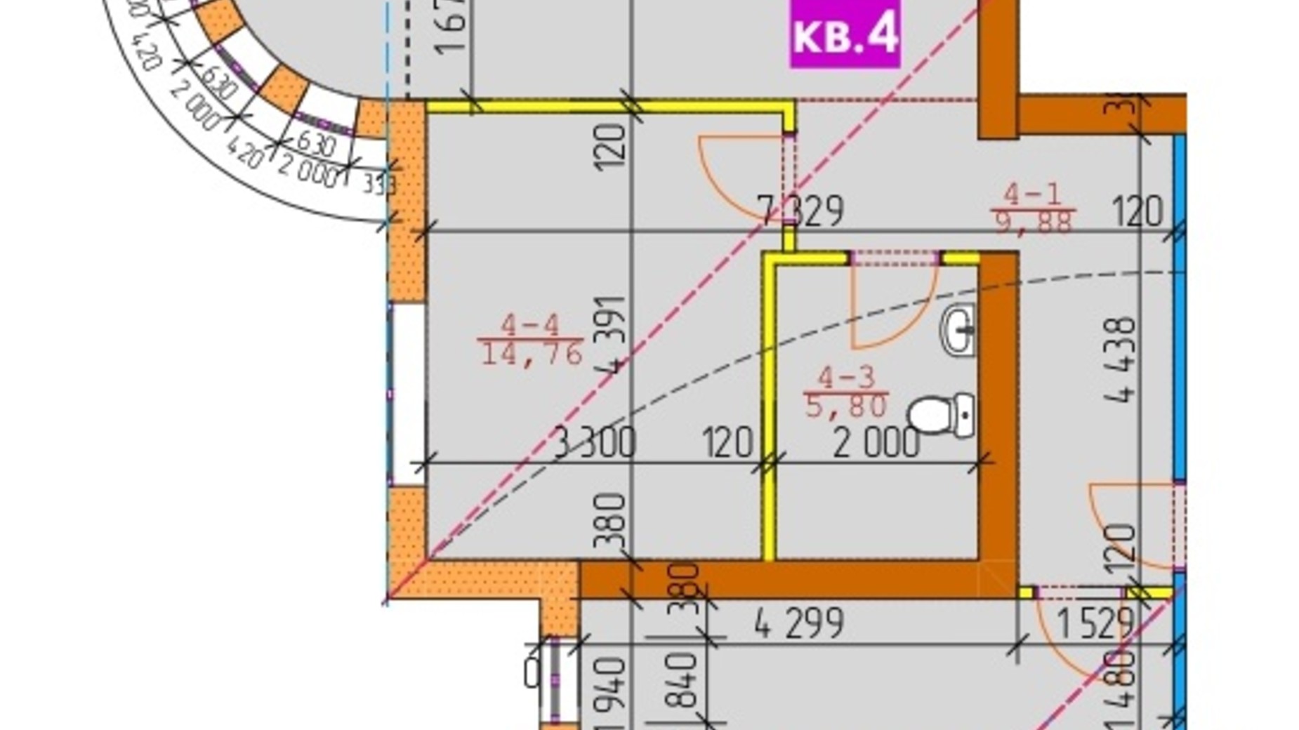 Планировка коттеджа в Клубний дом EliteHOME 101.7 м², фото 812259