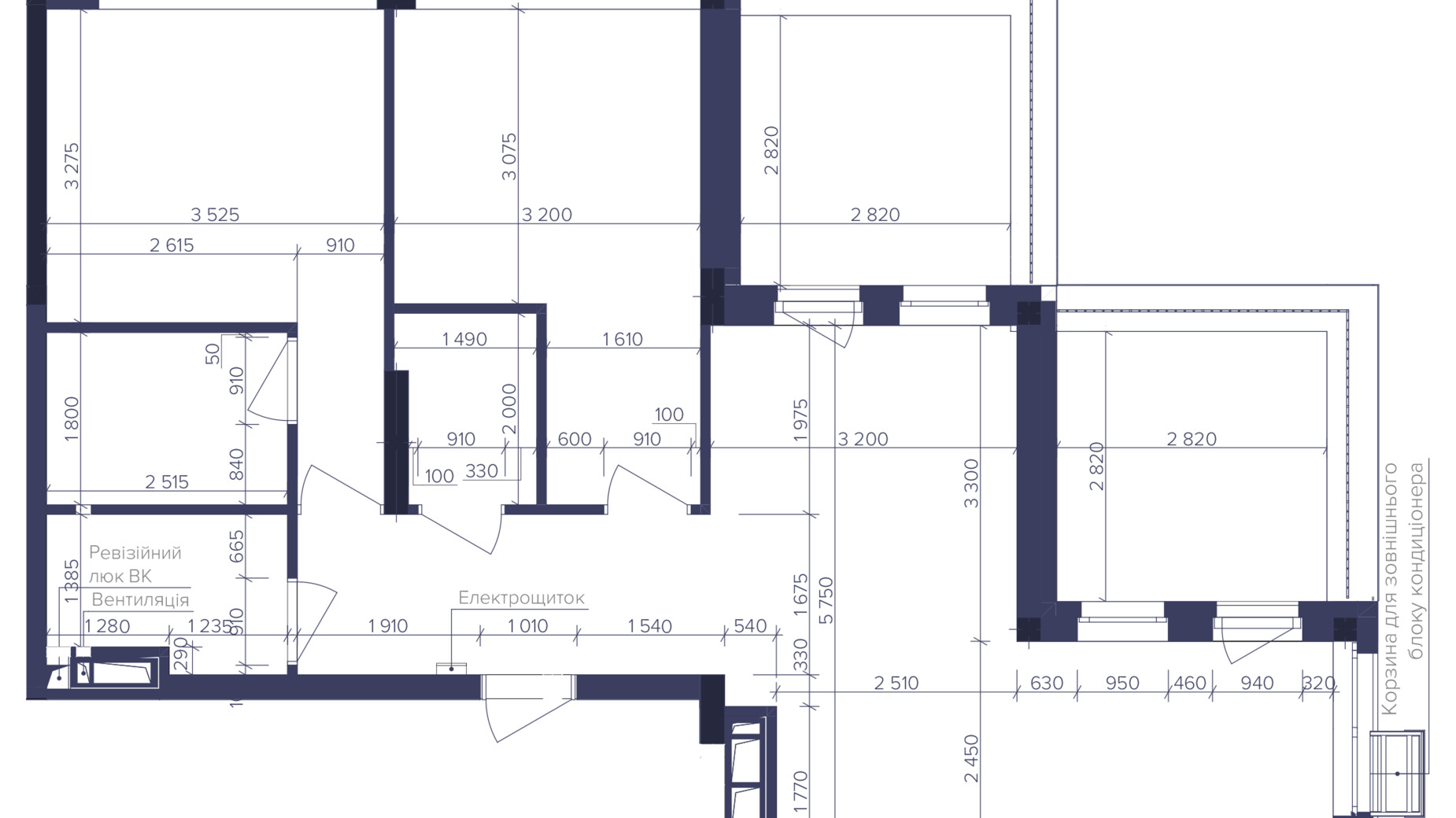 Планування 2-кімнатної квартири в ЖК Dnipro Island 74.88 м², фото 812782