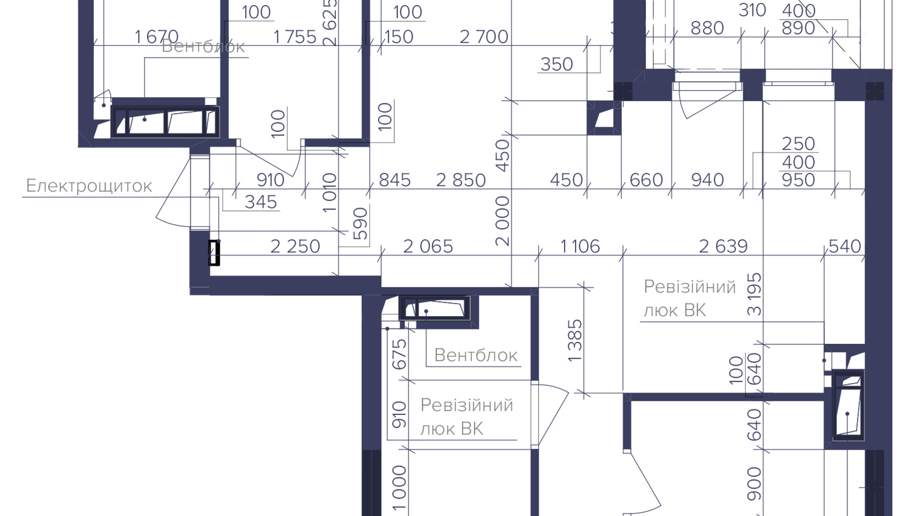 Планування 3-кімнатної квартири в ЖК Dnipro Island 102.49 м², фото 813056