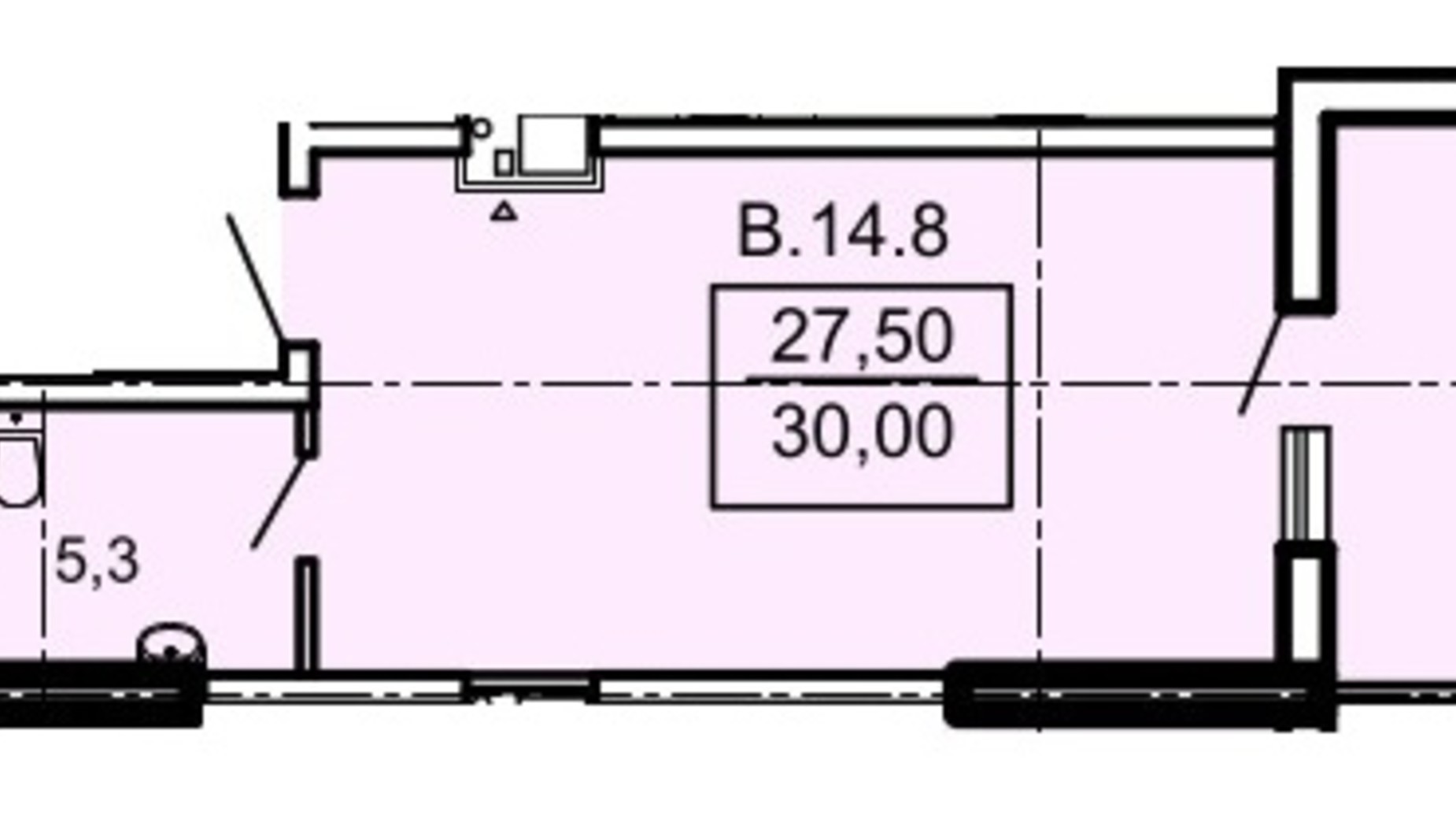 Планировка квартиры студии в ЖК Акрополь 30 м², фото 813082