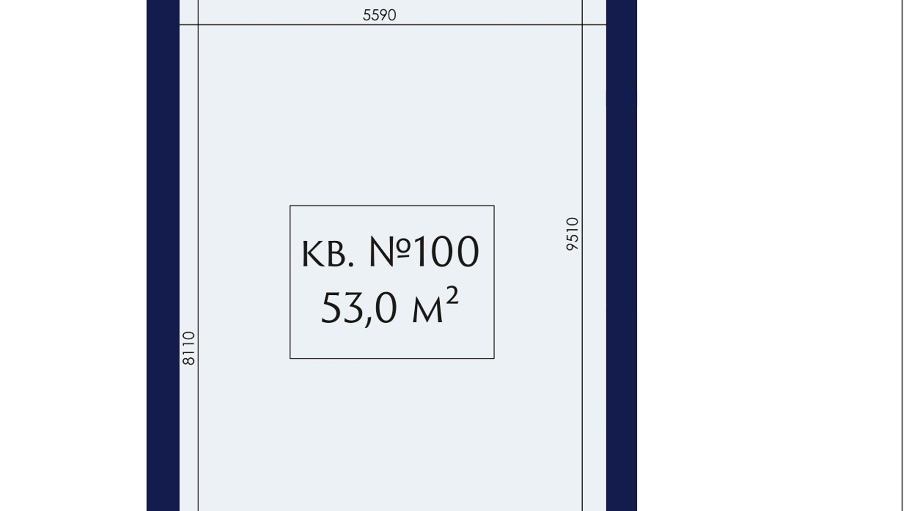 Планировка 1-комнатной квартиры в ЖК Маgнит, Дом на Фонтане 53 м², фото 81521