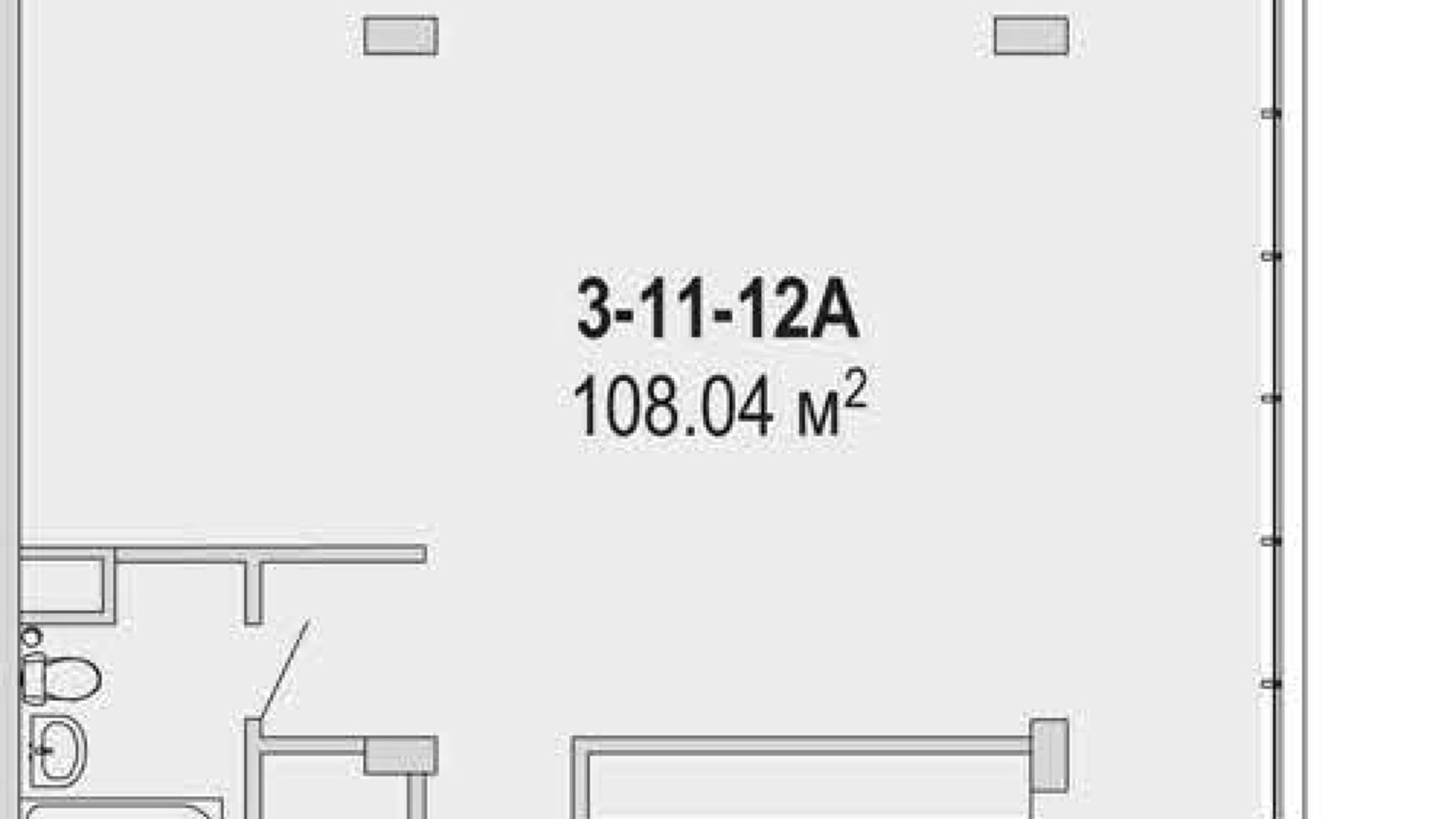 Планировка 3-комнатной квартиры в Апарт-комплекс Port City 108.04 м², фото 816628