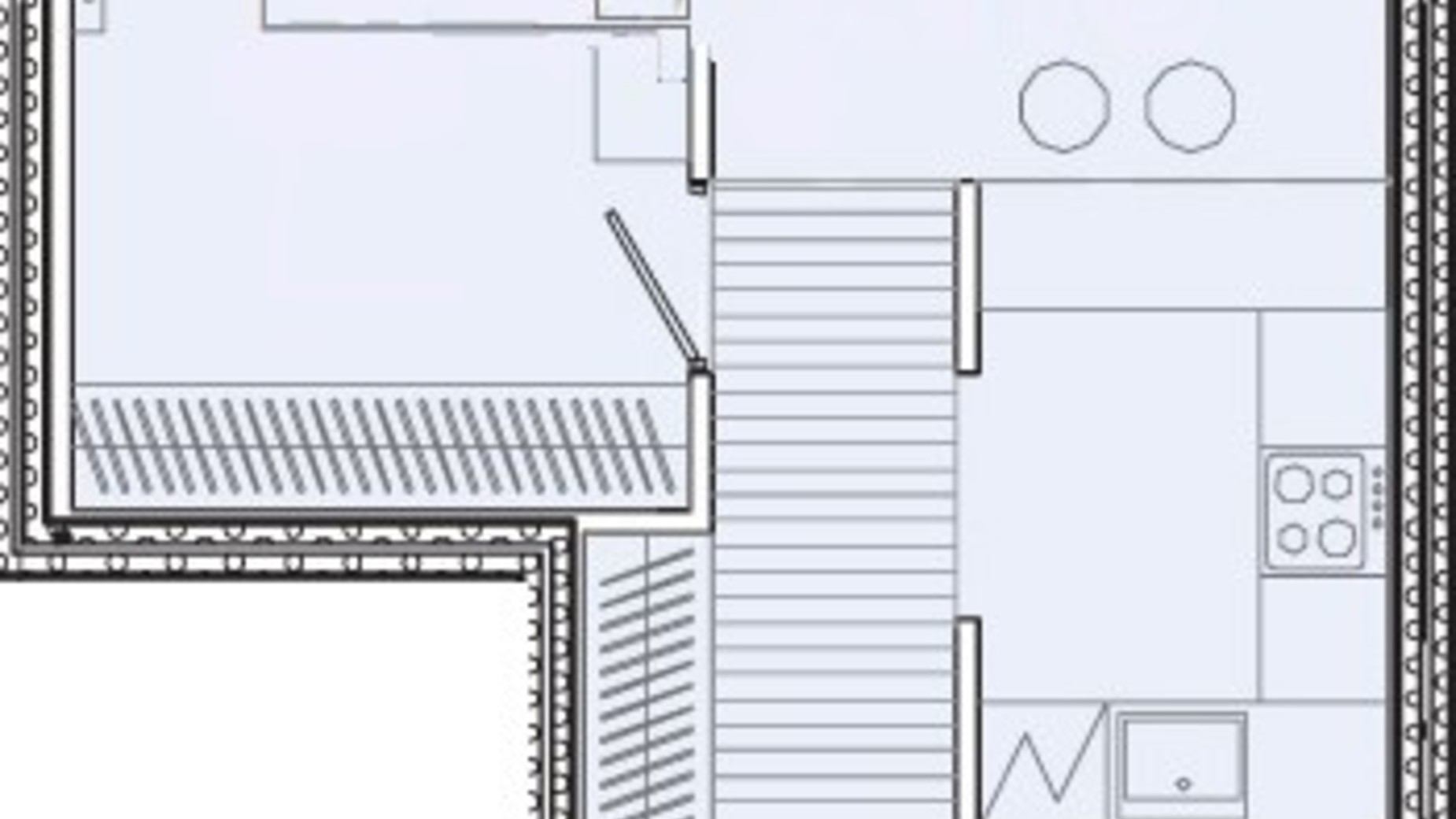 Планировка 1-комнатной квартиры в МФК Ermolaev Center 59.16 м², фото 816884