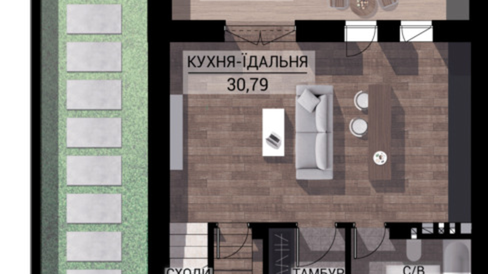 Планировка таунхауса в КГ Family Park Residence 120 м², фото 817858