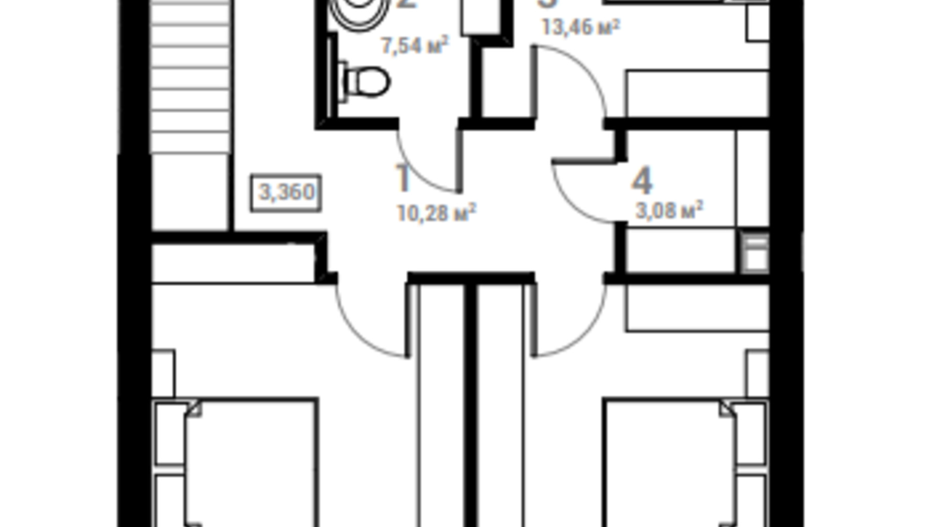 Планировка таунхауса в КГ Bergman Park 163.95 м², фото 822071