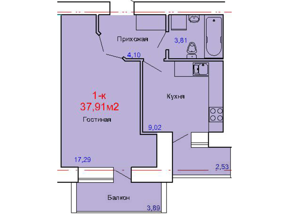 ЖК по вул. Сінна, 19 (1 корпус) планування 4 ЖК по вул. Сінна, 19 (1 корпус) планування 4