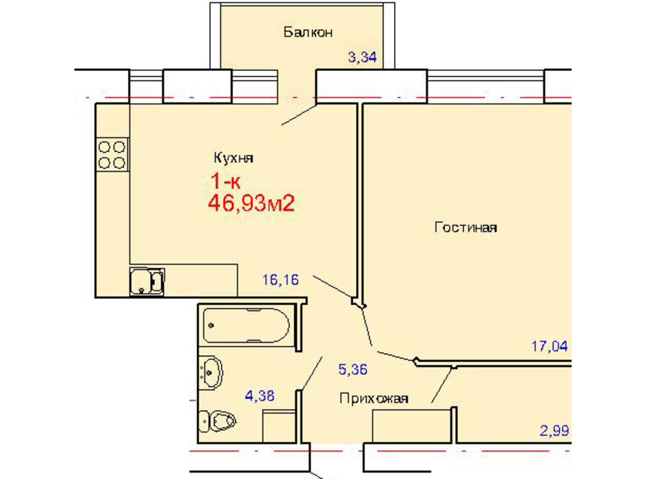 ЖК по вул. Сінна, 19 (1 корпус) планування 3 ЖК по вул. Сінна, 19 (1 корпус) планування 3