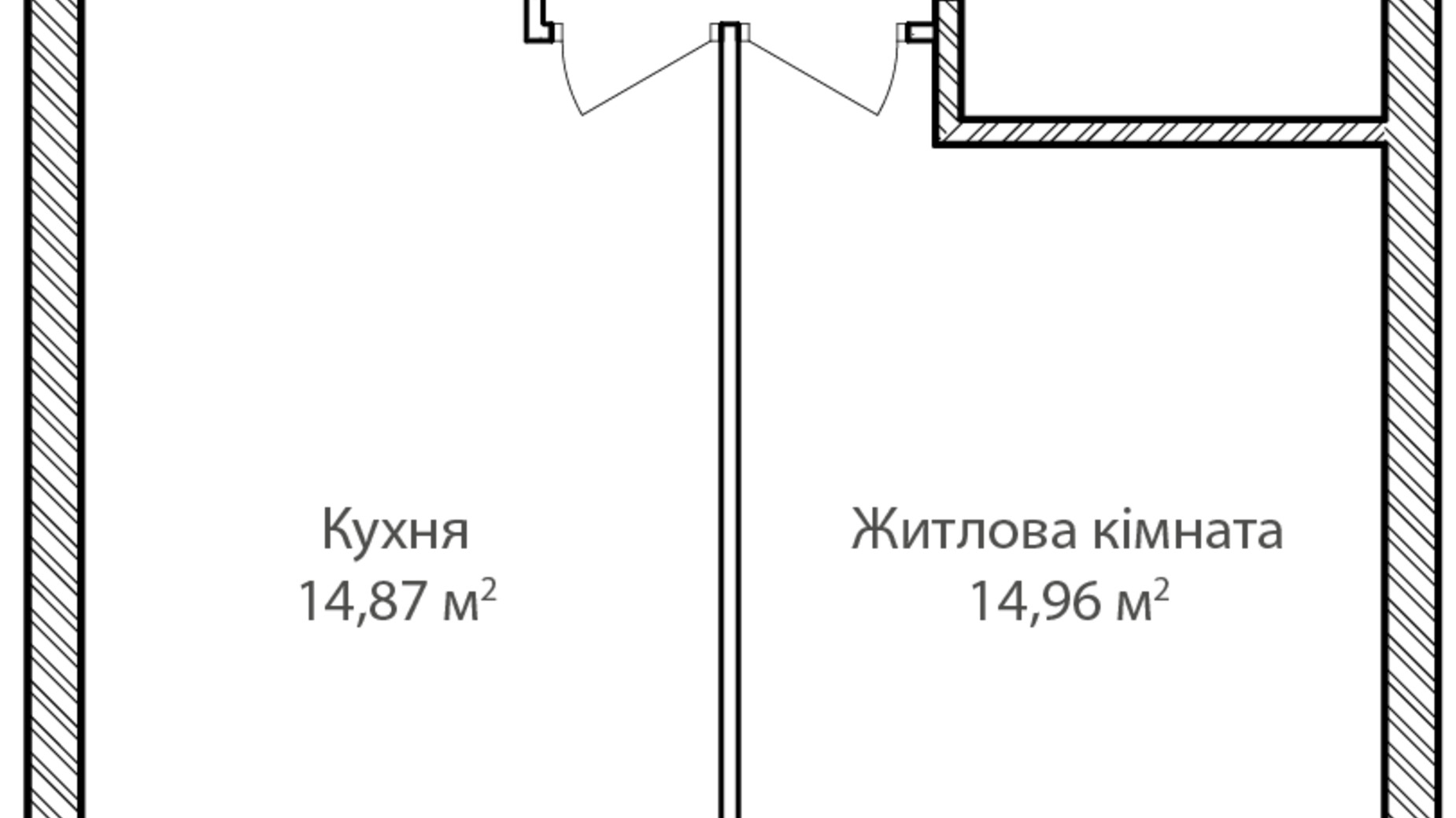 Планировка 1-комнатной квартиры в ЖК Синергия Сити 38 м², фото 828136