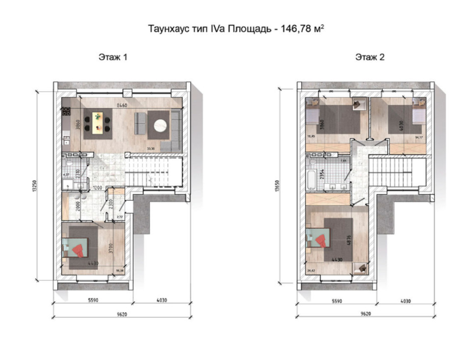 Планировка многоуровневой квартиры в Таунхаус Comfort City Lagoon 146.78 м², фото 90915 Планировка многоуровневой квартиры в Таунхаус Comfort City Lagoon 146.78 м², фото 90915