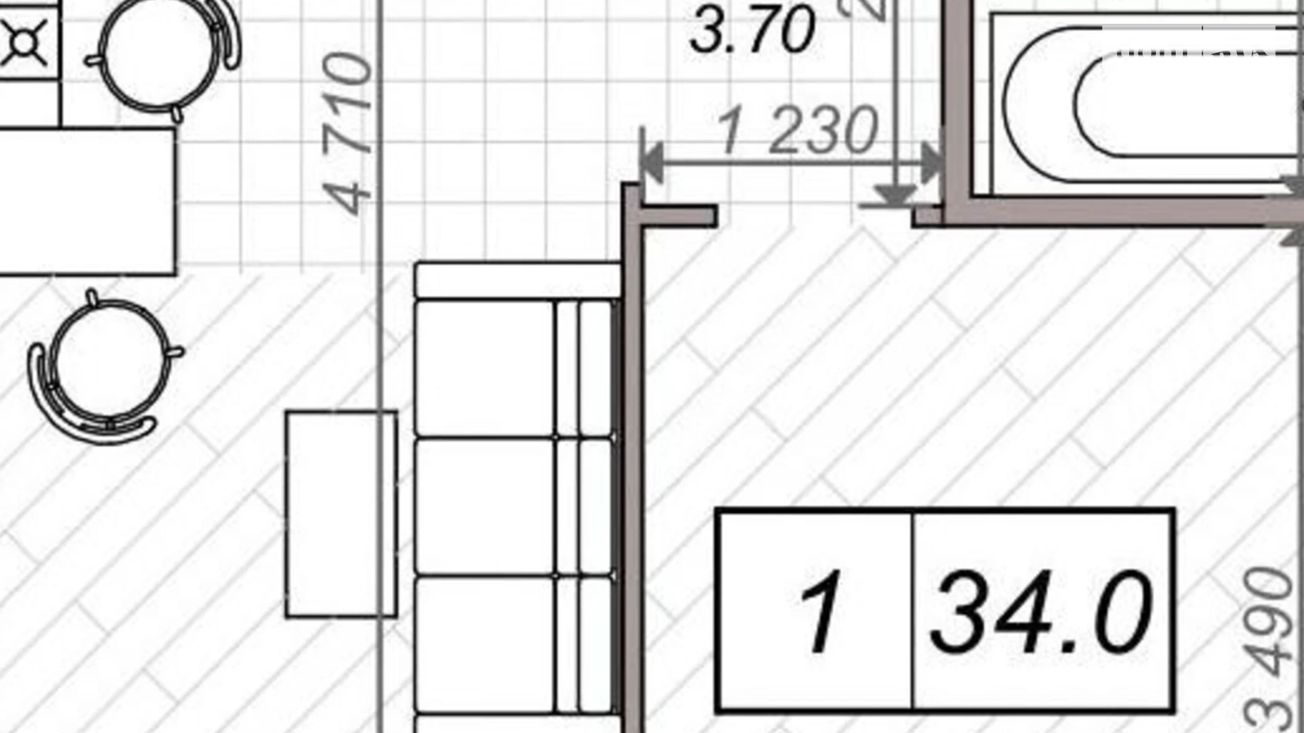 Продается 1-комнатная квартира 34 кв. м в Ирпене, ул. Николая Сингаевского(Новооскольская), 6