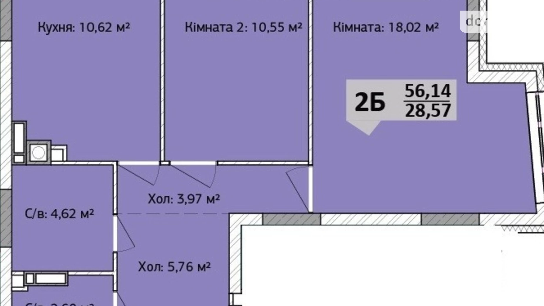 Продается 2-комнатная квартира 56 кв. м в Ирпене, ул. Григория Сковороды, 34