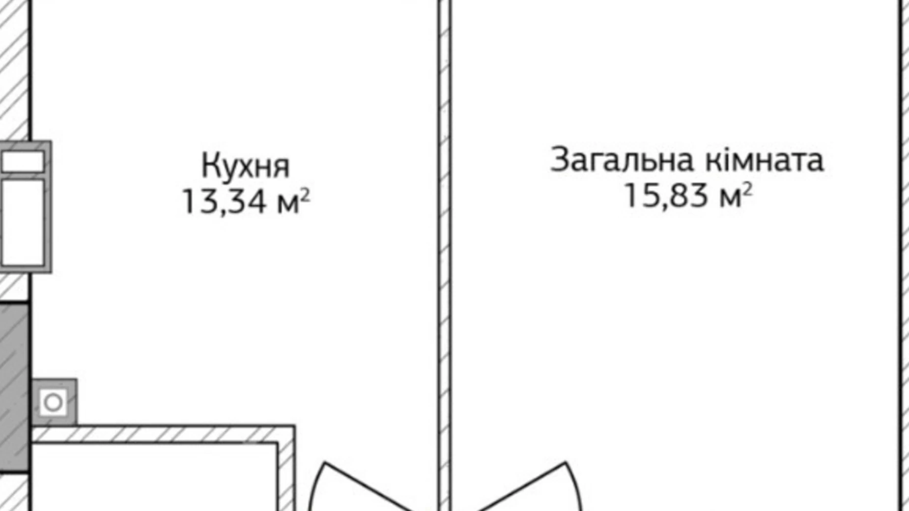 Продается 1-комнатная квартира 39 кв. м в Ирпене, ул. Литературная(Чехова), 25