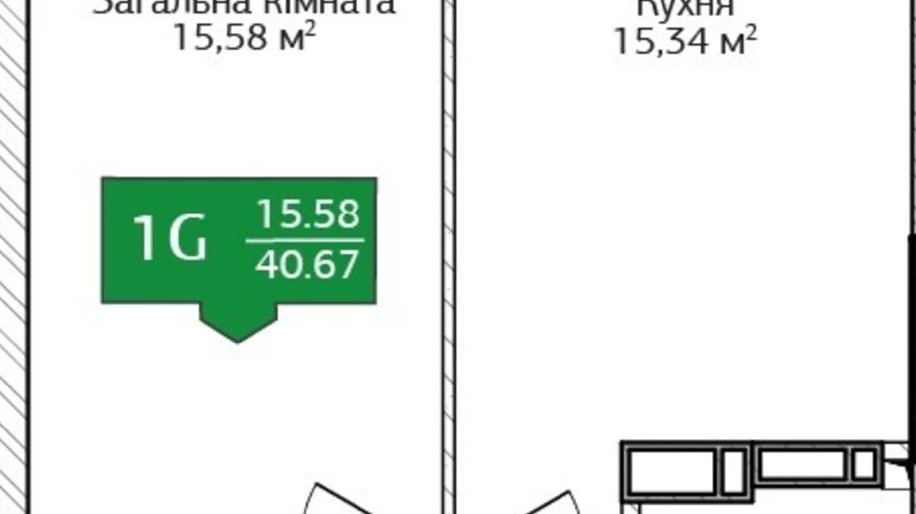 Продается 1-комнатная квартира 41 кв. м в Ирпене, ул. Литературная(Чехова), 25