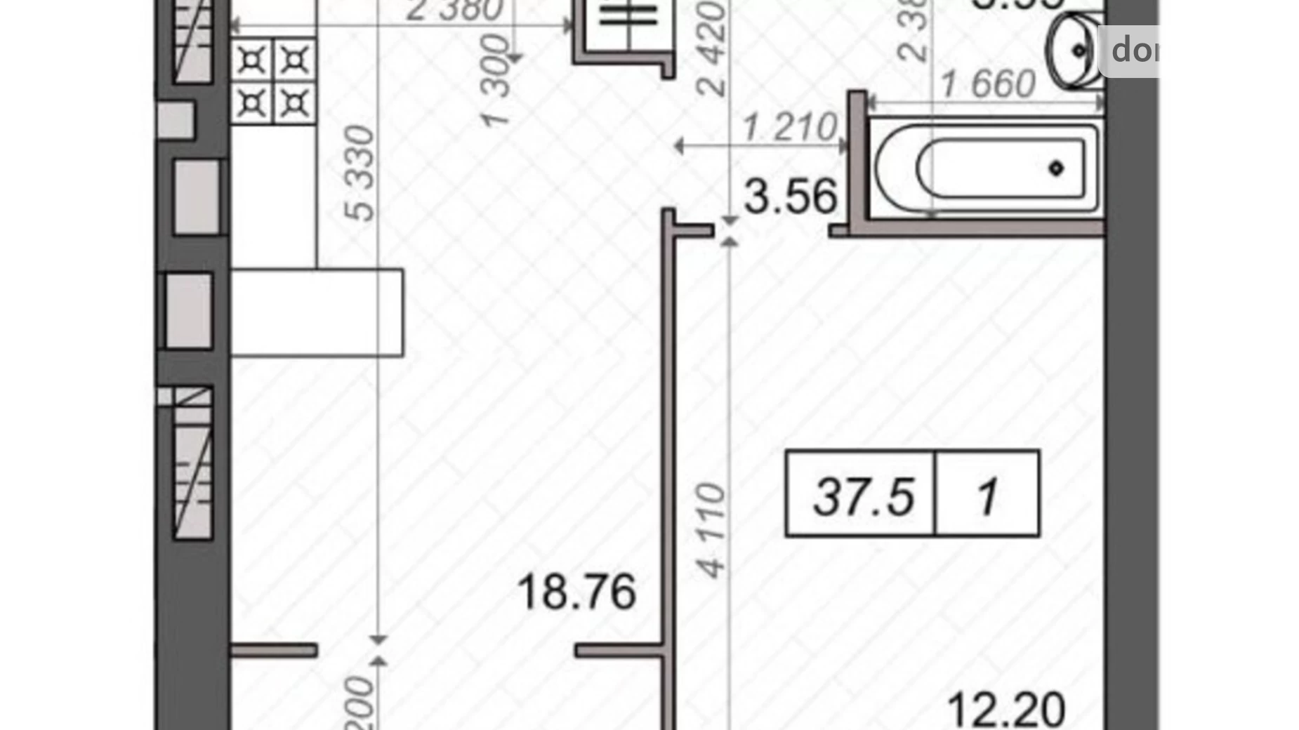 Продается 1-комнатная квартира 39 кв. м в Ирпене, ул. Николая Сингаевского(Новооскольская), 6