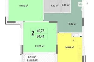 Продается 2-комнатная квартира 84 кв. м в Киеве