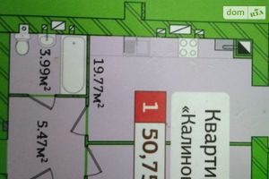 Продается 1-комнатная квартира 53 кв. м в Житомире