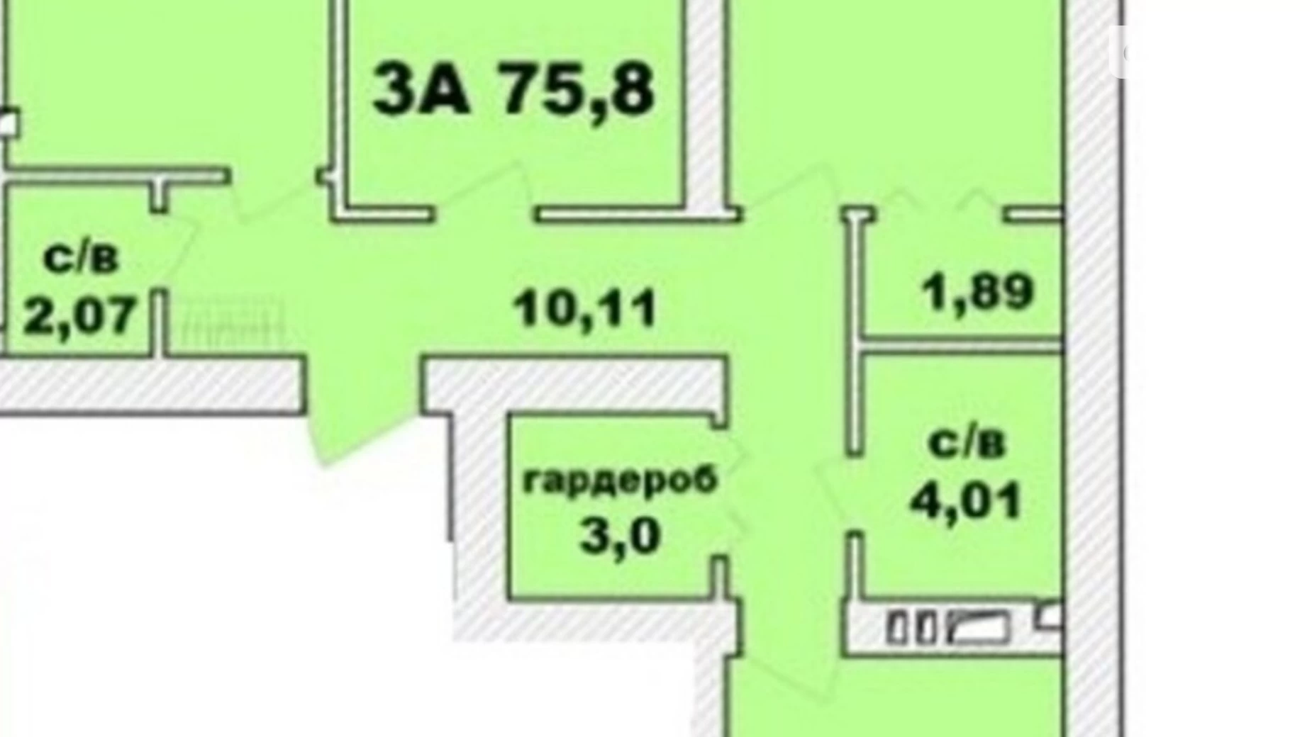 Продается 3-комнатная квартира 78 кв. м в Ирпене, ул. Озерная, 77