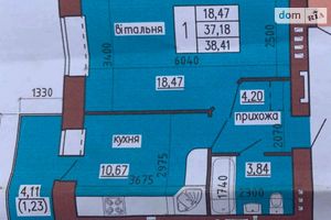 Продається 1-кімнатна квартира 39 кв. м у Тернополі