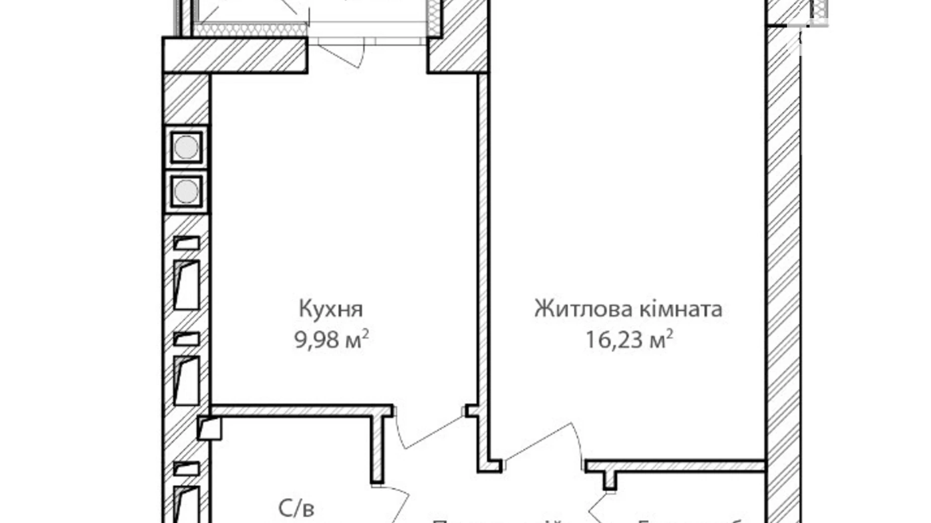 Продается 1-комнатная квартира 39 кв. м в Ирпене, ул. Достоевского, 11