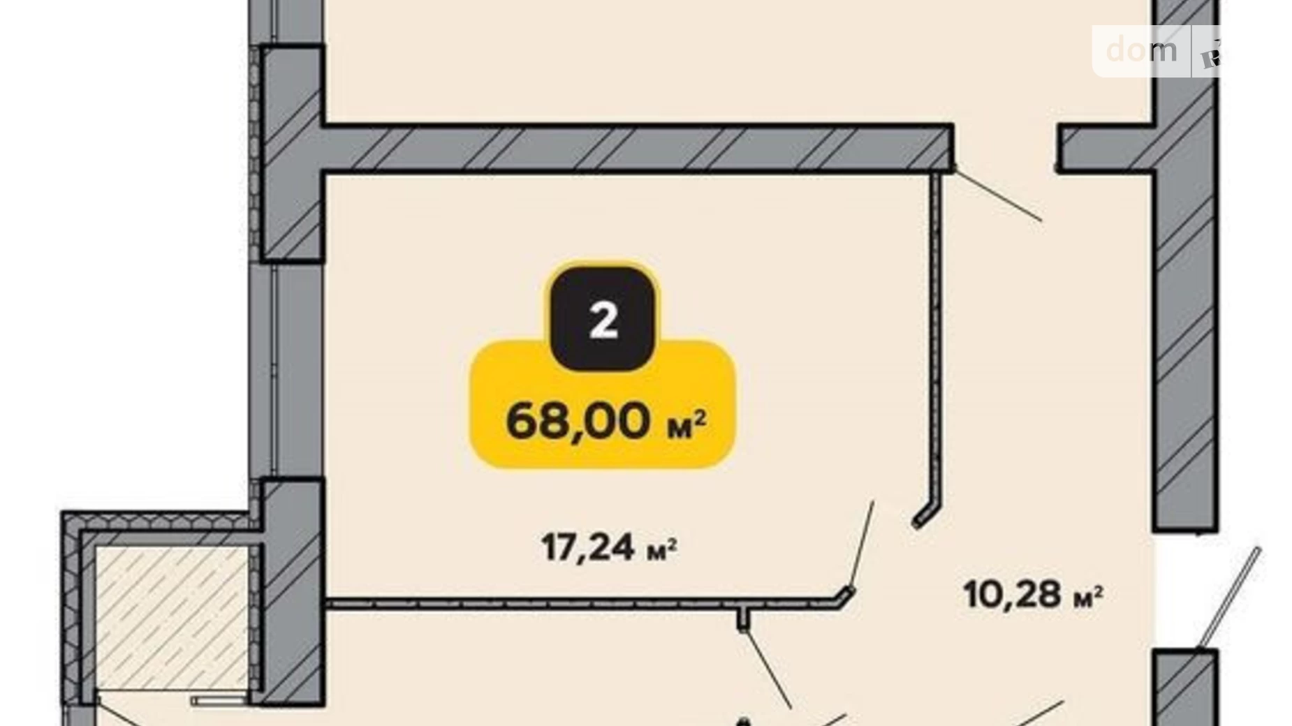 Продается 2-комнатная квартира 68 кв. м в Хмельницком, ул. Институтская, 6/1 -А