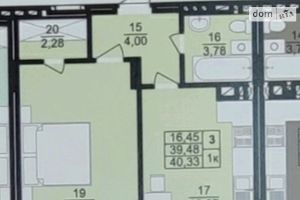 Продается 1-комнатная квартира 40 кв. м в Тернополе