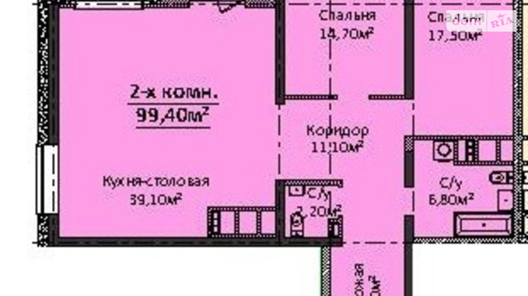 Продається 3-кімнатна квартира 101 кв. м у Одесі, просп. Гагаріна, 19